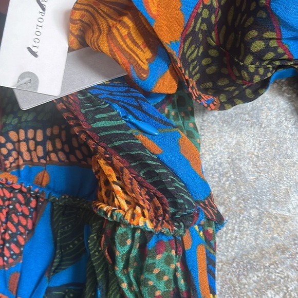 Farm Rio Puff Sleeve Maxi Dress Size M NWT - Picture 14 of 16